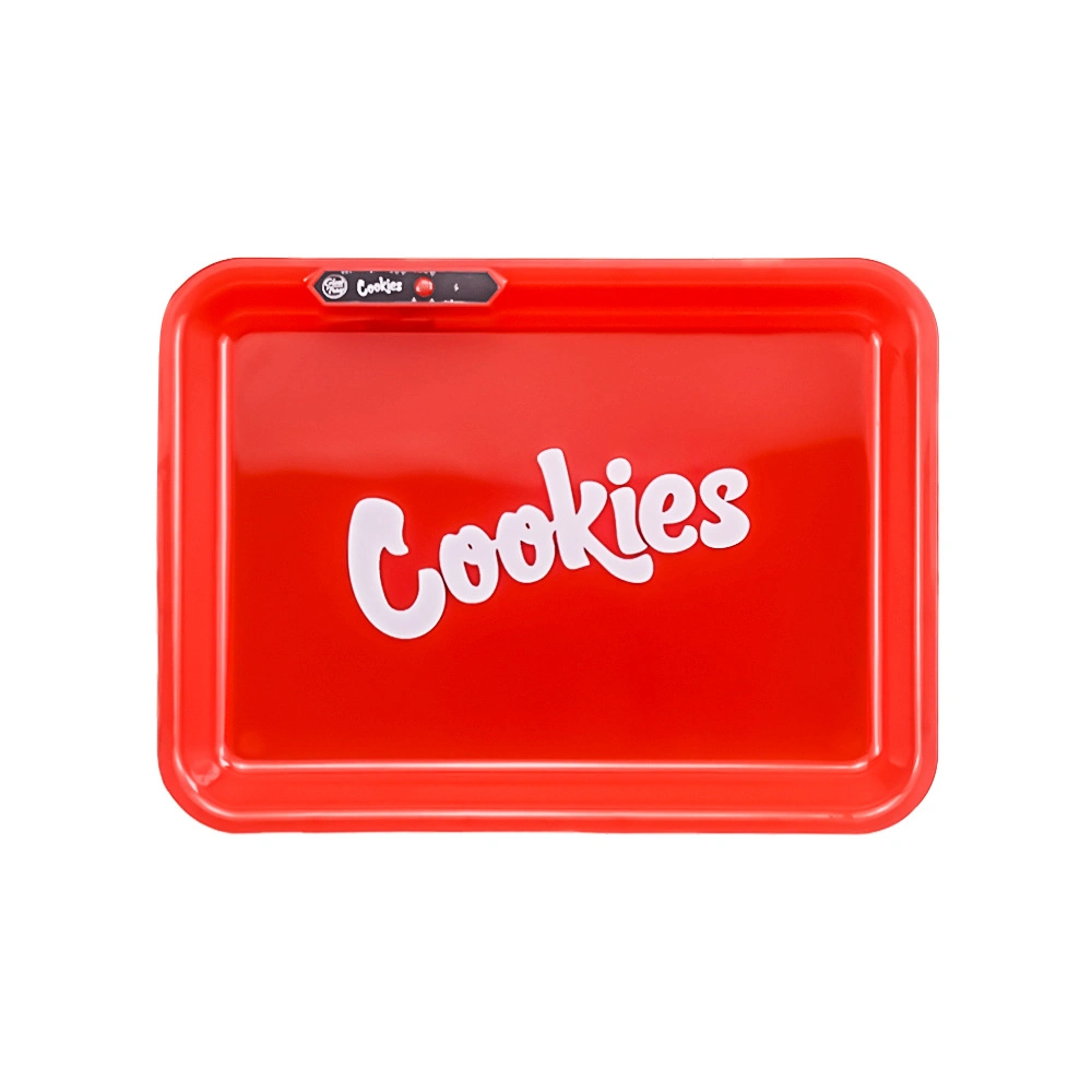 Colorful White Cigarette Ash Glowing Cookies Joint Magnetic Lid Blunt Modern Tobacco LED Rolling Trays with Speaker