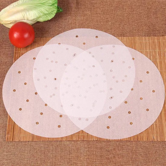 Food Grade Perforated Silicone Oil Nonstickt Steamer Cooking Dim Sum Steam Paper Disposable Steamer Liners Kitchen Bakeware Baking Non Stick Round Square Paper